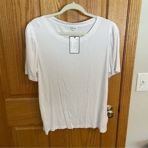 NWT Another Love Ribbed White Tee Size L
